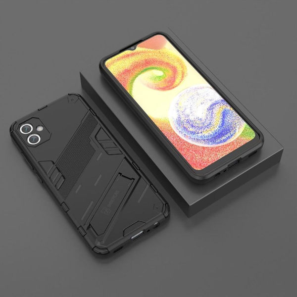 Stødsikker Hybrid Cover med A Moderne Touch til Samsung Galaxy A04e - Sort Black