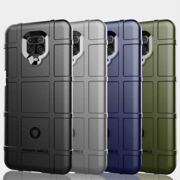 Rugged Shield Xiaomi Redmi Note 9S skal - Svart Svart