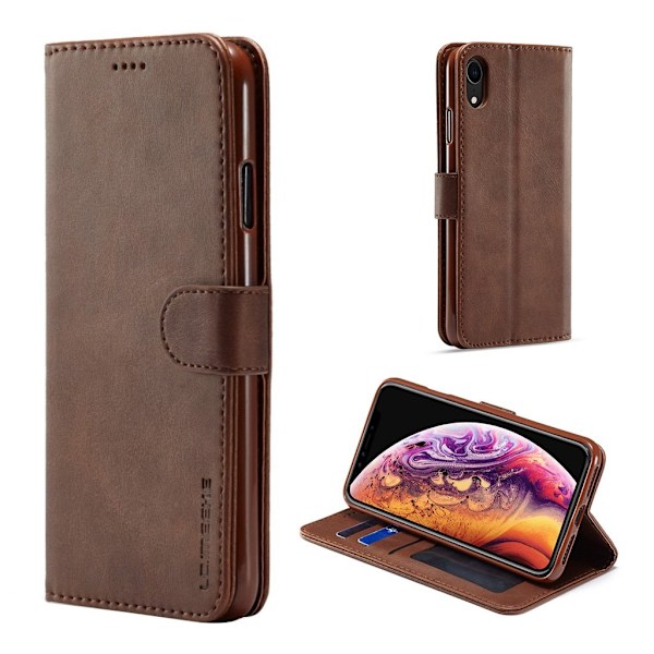 LC.Imeeke läder iPhone Xr fodral - Brun Brun