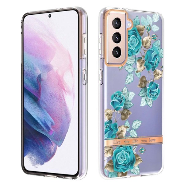 Supertunt och tåligt mjukfodral för Samsung Galaxy S21 Plus 5G - Blå Ros Blå