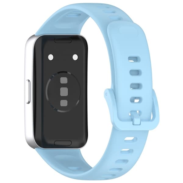 Huawei band 8 / 8 NFC / 9 / 9 NFC Glossy Silicone Watch Strap Replacement Watchband - Baby Blue Blå