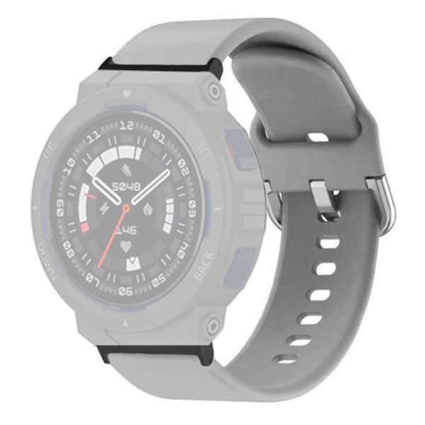 Huami Amazfit Active Edge A2212 kellon hihna silikoni hengittävä kellonauha korvaava - Harmaa Silver grey