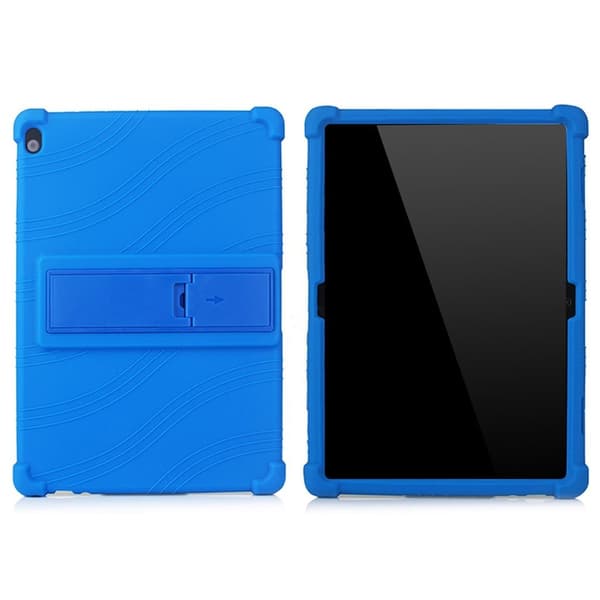 Silikon skyv ut kickstand-designet etui for Lenovo Tab M10 - Blå Blue