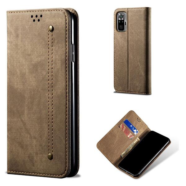 Jeans Xiaomi Redmi Note 10S / Note 10 Flippetui - Khaki Brown