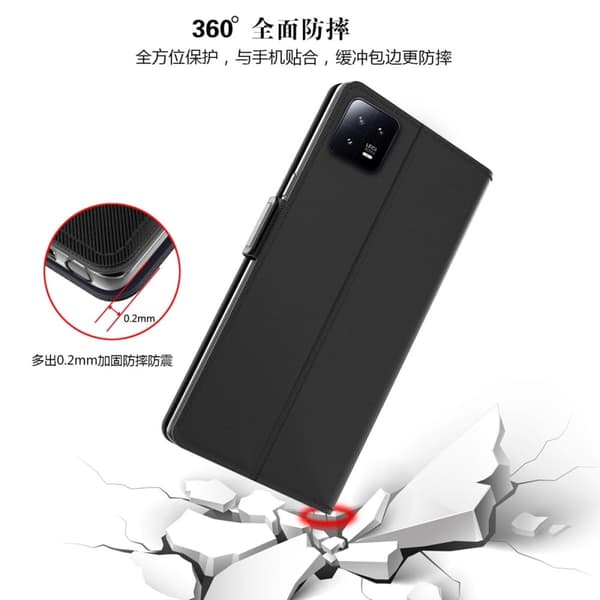 Phone Etui med Make-up Mirror og Slick Design til Xiaomi 13 Pro - Rose Gull Pink
