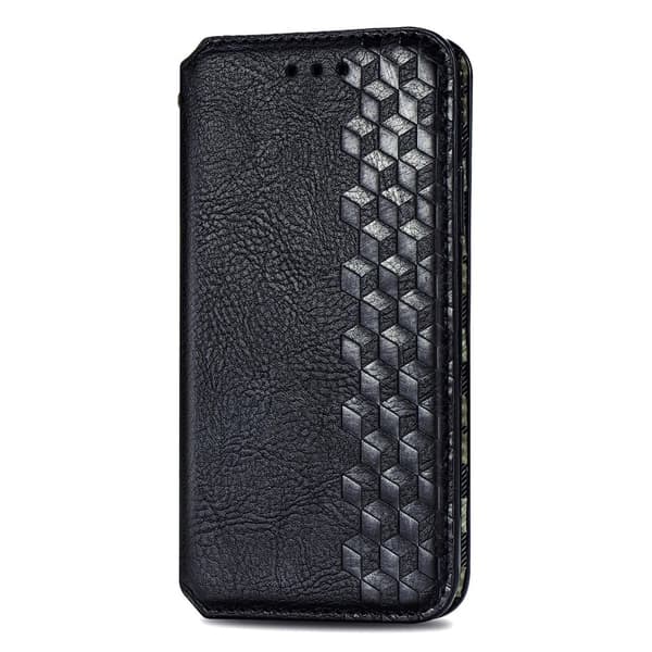 Læretui med A Stilfull Rhombus Imprint til Google Pixel 7a - Svart Black