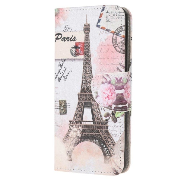 Wonderland Samsung Galaxy Note 20 Ultra flip kuoret - Eiffel-Torni Silver grey