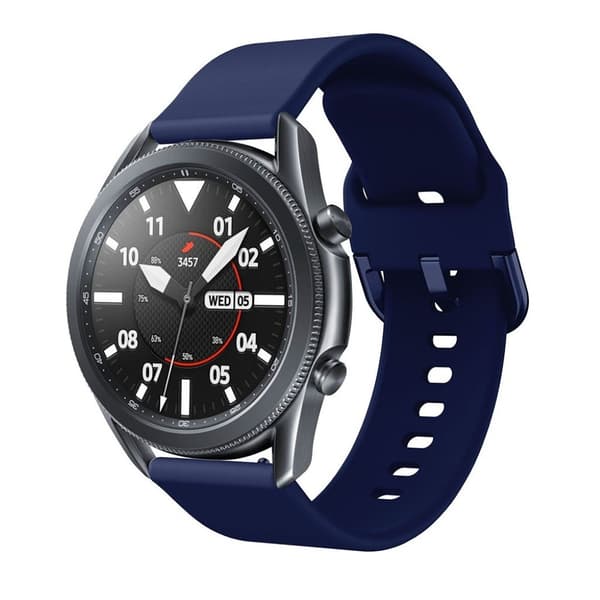 Samsung Galaxy Watch 3 (45mm) simple silikon klockarmband - mörkblå Blå