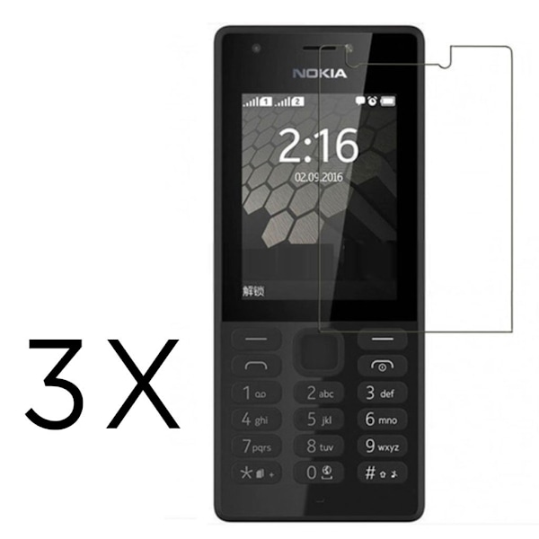 Nokia 216 kirkas LCD-näytön suojakalvo - 3-Pack Transparent