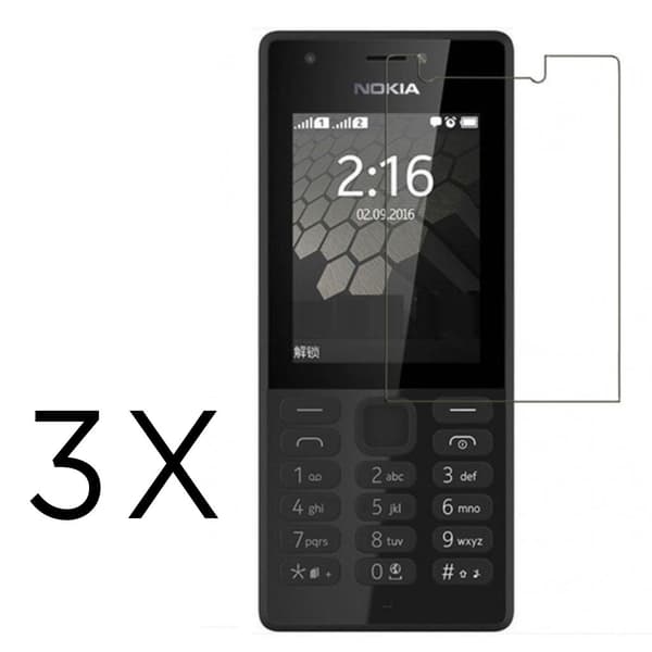 Nokia 216 Klar Lcd Skjermbeskytter - 3-Pack Transparent