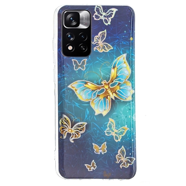 Marmormotiv Xiaomi Redmi Note 11 Pro 5G / Xiaomi Redmi Note 11 Pro Plus 5G skal - Fjärilar Blå