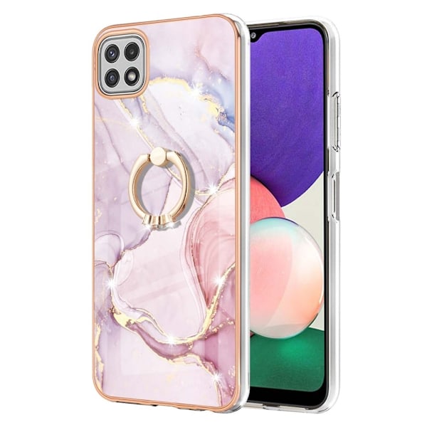 Marmormotiv Samsung Galaxy A22 5G skal - Roséguld Marmor Dimma Rosa