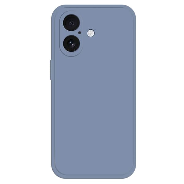 iPhone 16 Joustava kotelo Suora reuna suojaa puhelimen suojus - Laventeli Harmaa Silver grey