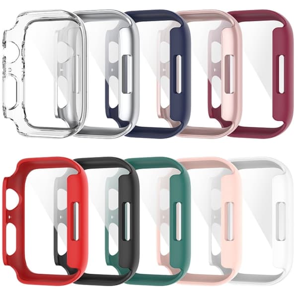 Apple Watch (41mm) 2-in-1 cover with tempered glass screen protector - Pink Rosa