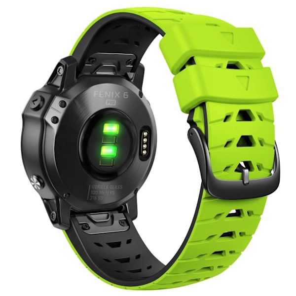 Silikonerem til Amazfit / Garmin / Coros-ur - Grøn / Sort Green