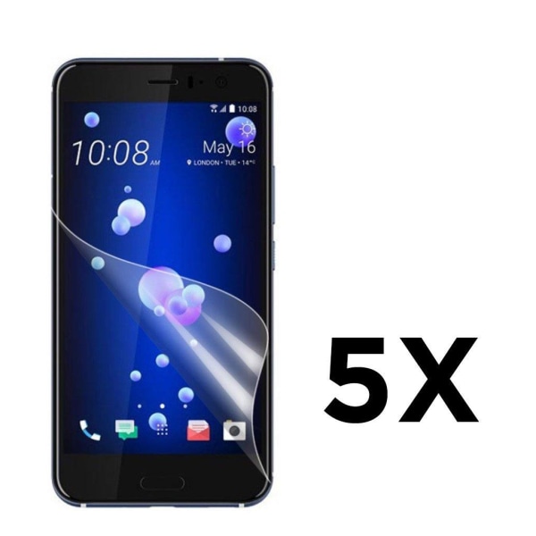 HTC U11 näytön suojakalvo 5kpl - Kirkas Transparent