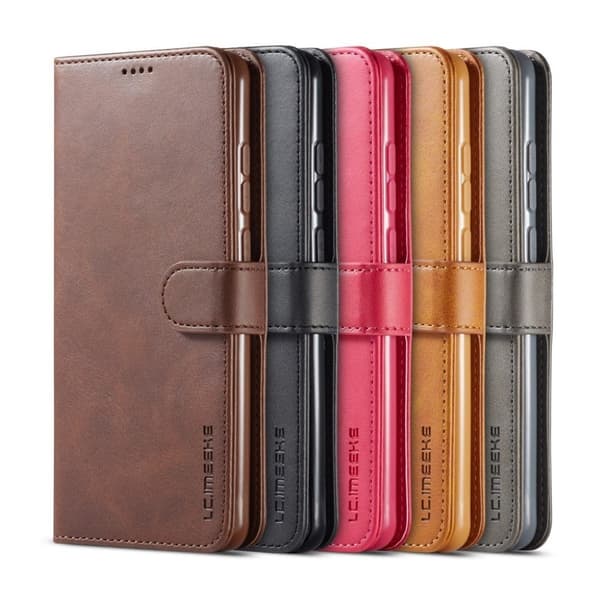 LC.Imeeke läder Xiaomi Redmi 9 fodral - Brun Brun