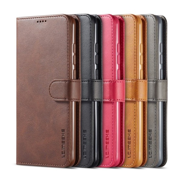 LC.IMEEKE Xiaomi Redmi 9 Flip Case - Mørkebrun Brown