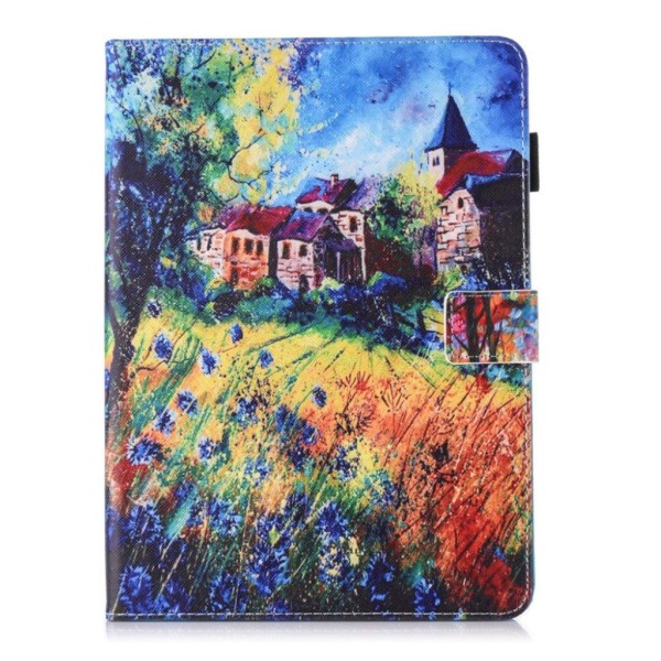 iPad (2018) Printet Mønster PU læder flip etui - Countryside Multicolor