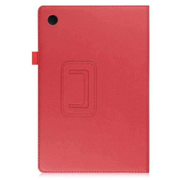 Foldbart etui med Lichi-tekstur til Samsung Galaxy Tab A8 10.5 (2021) - Rød Red