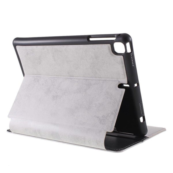iPad Mini (2019) läderfodral med pennfack - Ljusgrå Silvergrå
