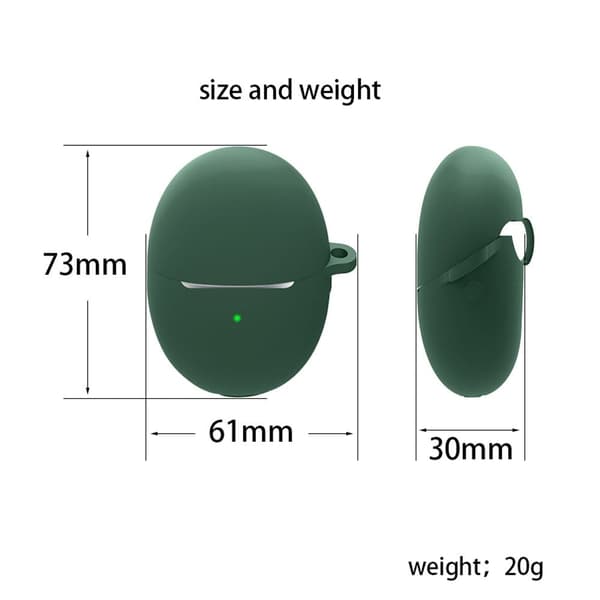 Huawei FreeBuds 5 silikonisuojus soljella - Musta Black