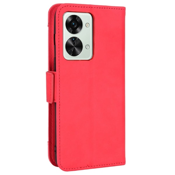 OnePlus Nord 2T moderni nahkainen lompakkokotelo - Punainen Red