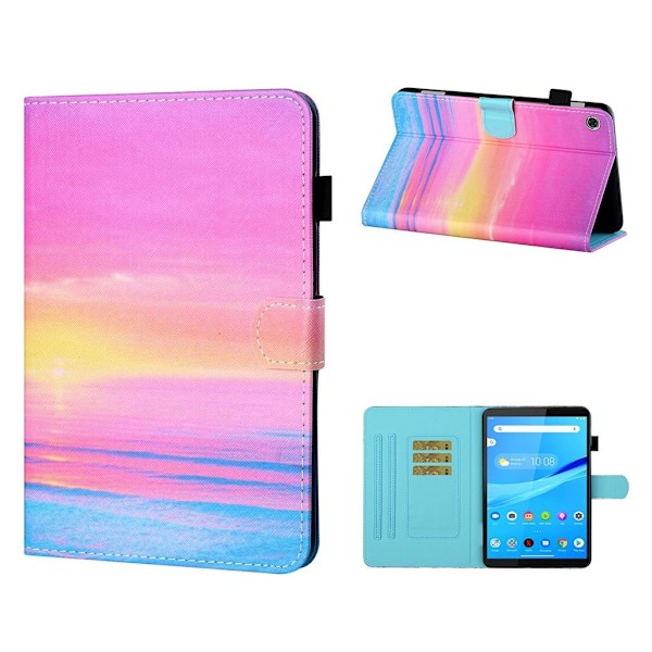 Lenovo Tab M10 FHD Plus viileä kuvio nahkainen läppäkotelo - Auringonlaskun Hehku Multicolor
