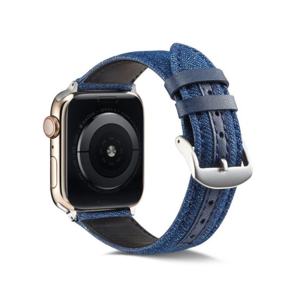 Apple Watch Series 5 40mm komfortabel jean tekstur Urrem - Blå Blue