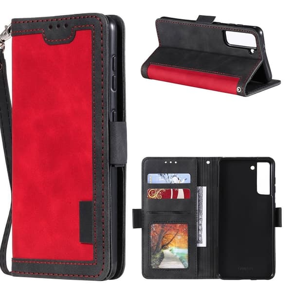 Surburbian Samsung Galaxy S21 Plus flip etui - rød Red