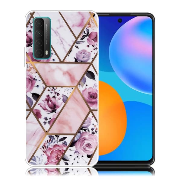 marmor Huawei Y7A / P Smart 2021 etui - Elegant roser Tile Pink