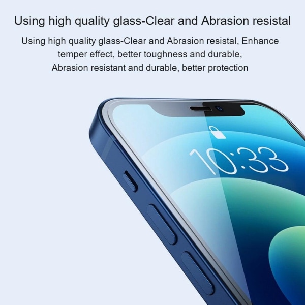 Amorus Arch Edge Härdat Glas Skärmskydd till iPhone 12 Pro Max Transparent