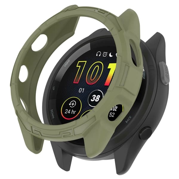 Garmin Forerunner 265S Watch Case Hollow Armor Quick Release Soft Flexible Watch Cover - Vihreä Green