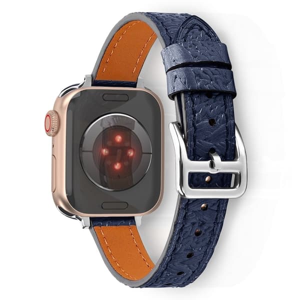 Apple Watch (41mm) klockarmband i äkta vävt läder - Blå Blå