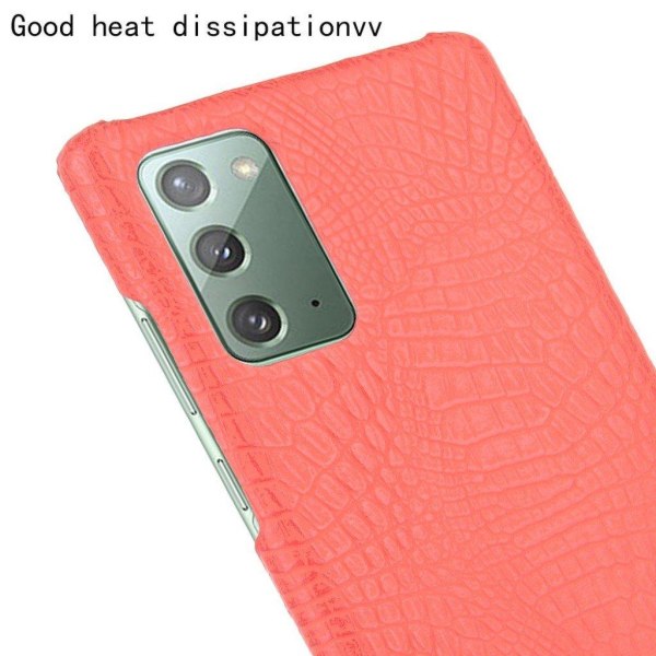 Croco Etui Samsung Galaxy Note 20 - Rød Red