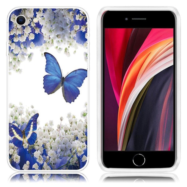 Butterfly läder iPhone SE 2020 fodral - Flerfärgad multifärg