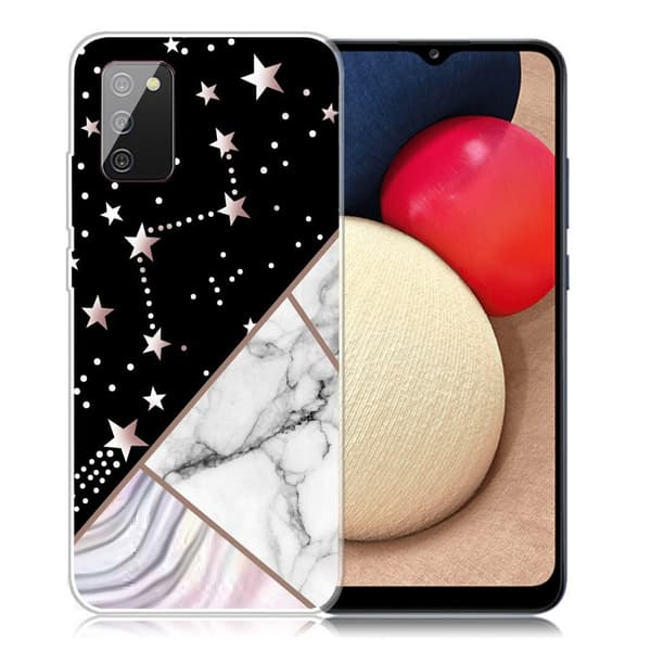 Marble Samsung Galaxy A02s Etui - Constellation Klinkekule Tile Black