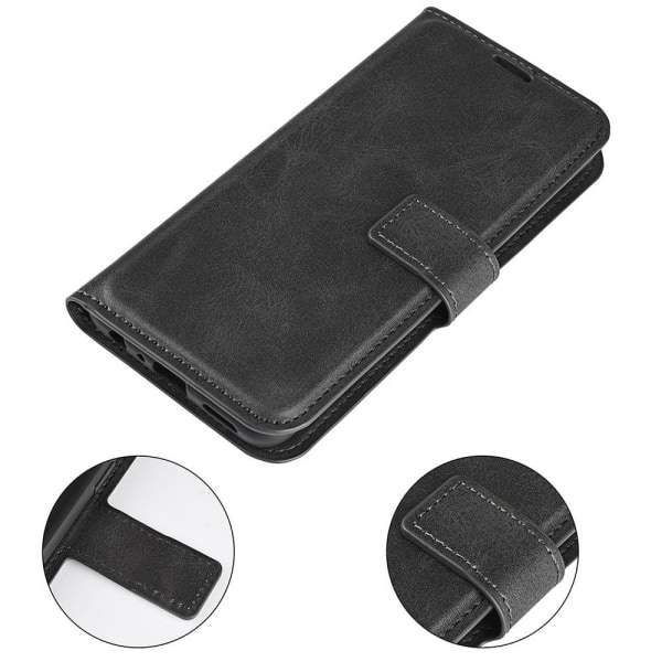 Wallet-style leather case for ZTE nubia Z40 Pro - Black Black