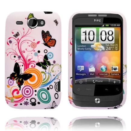 Symphony (Blandede Sommerfugle) HTC Wildfire G8 Cover Multicolor