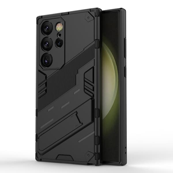 Stødsikkert moderne Samsung Galaxy S24 Ultra hybridcover - Sort Black