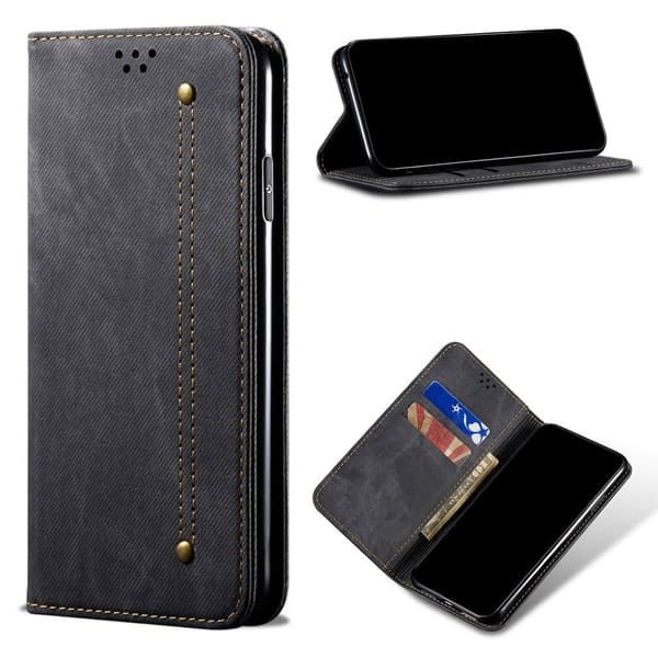 Jeans Samsung Galaxy S21 Plus 5G flip case - Musta Black