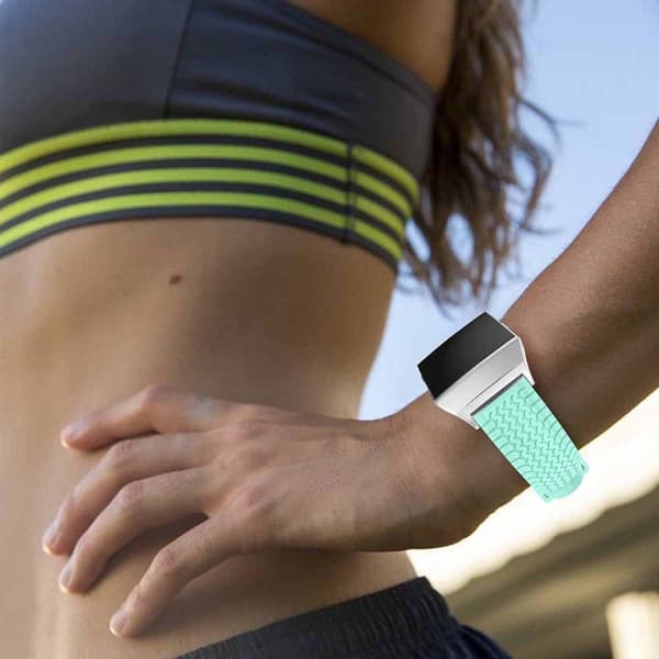 Fitbit Ionic Klokkereim laget av silikon - Turkis Green