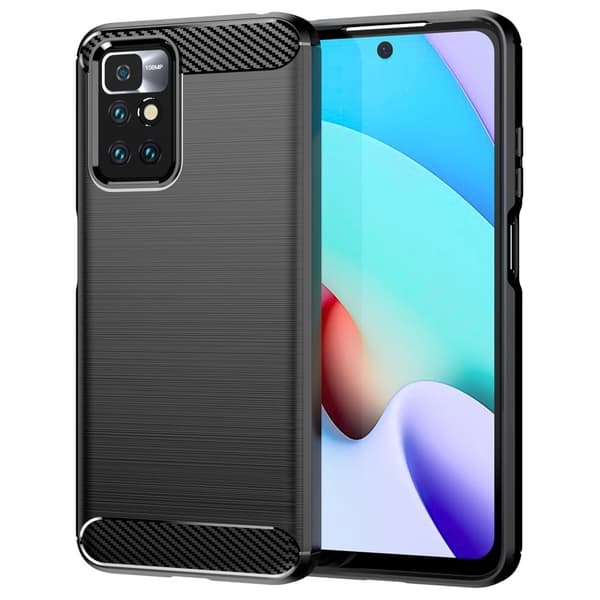 Carbon Flex Etui Xiaomi Redmi 10 Prime / Redmi 10 - Svart Black