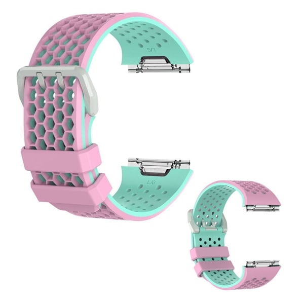 Fitbit Ionic to tone sports urrem - L / Pink + Grøn Multicolor