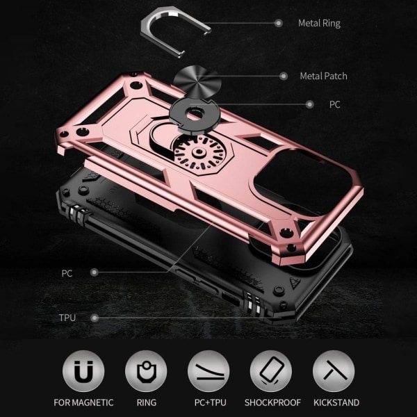 Bofink Combat iPhone 14 Pro skal - Rosa Rosa