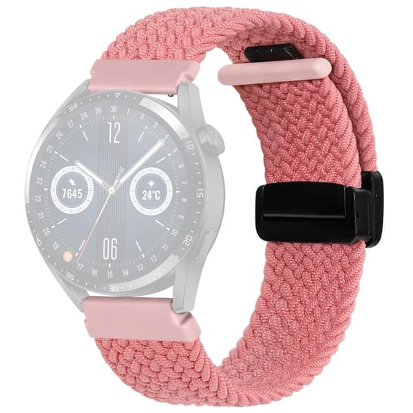 22mm Universal nylon punos hihna - Pinkki Pink