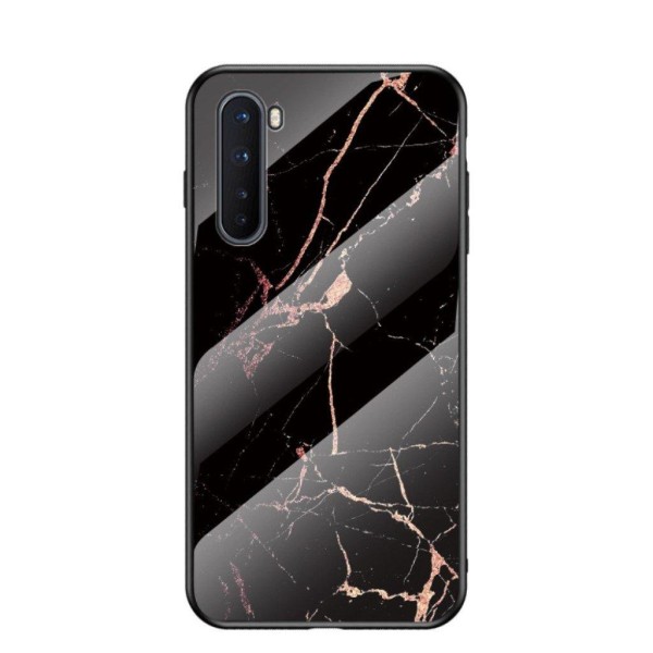 Fantasy Marble OnePlus Nord kuoret - Musta / Kulta Black