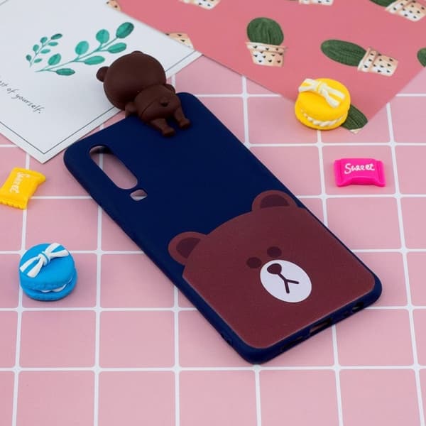 Huawei P30 Søt 3d-Figur Etui Med Mønster - Bamse Multicolor