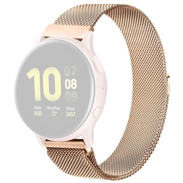20 mm universellt klockarmband i rostfritt stål - Roséguld Rosa