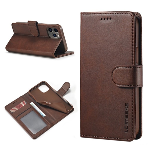 LC.Imeeke iPhone 12 / 12 Pro Flippetui - Kaffe Brown